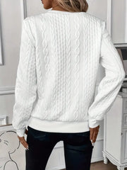 Cozy Textured Half-Zip Sweatshirt for Women
