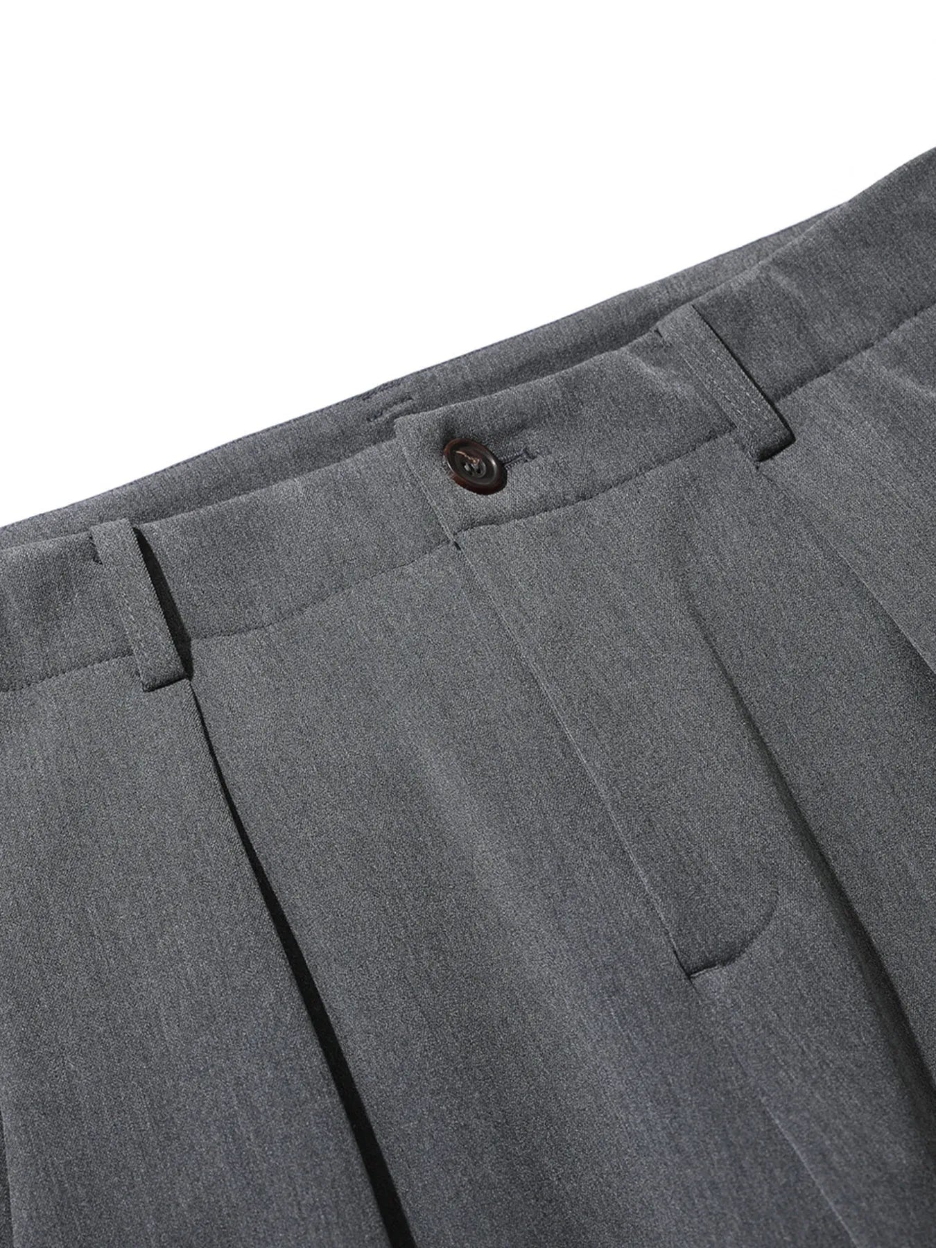 Men's High Waist Pleated Curved Pants