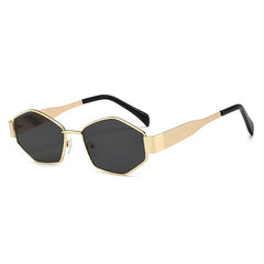 Hexagonal Metal Frame Sunglasses
