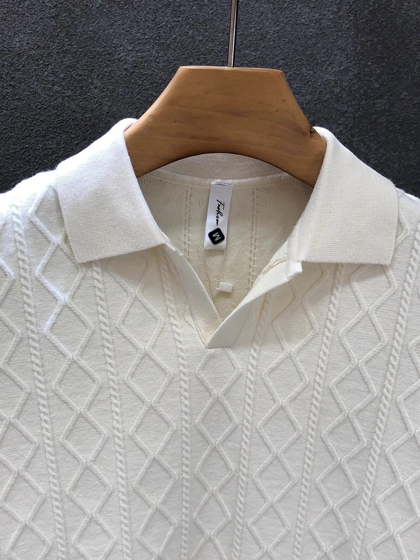 Men's Plus Size Basic style Collared Neck Knit Polo