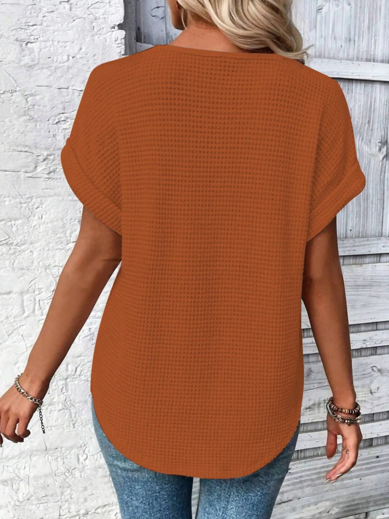 Crochet Lace Short Sleeve Casual T-Shirt