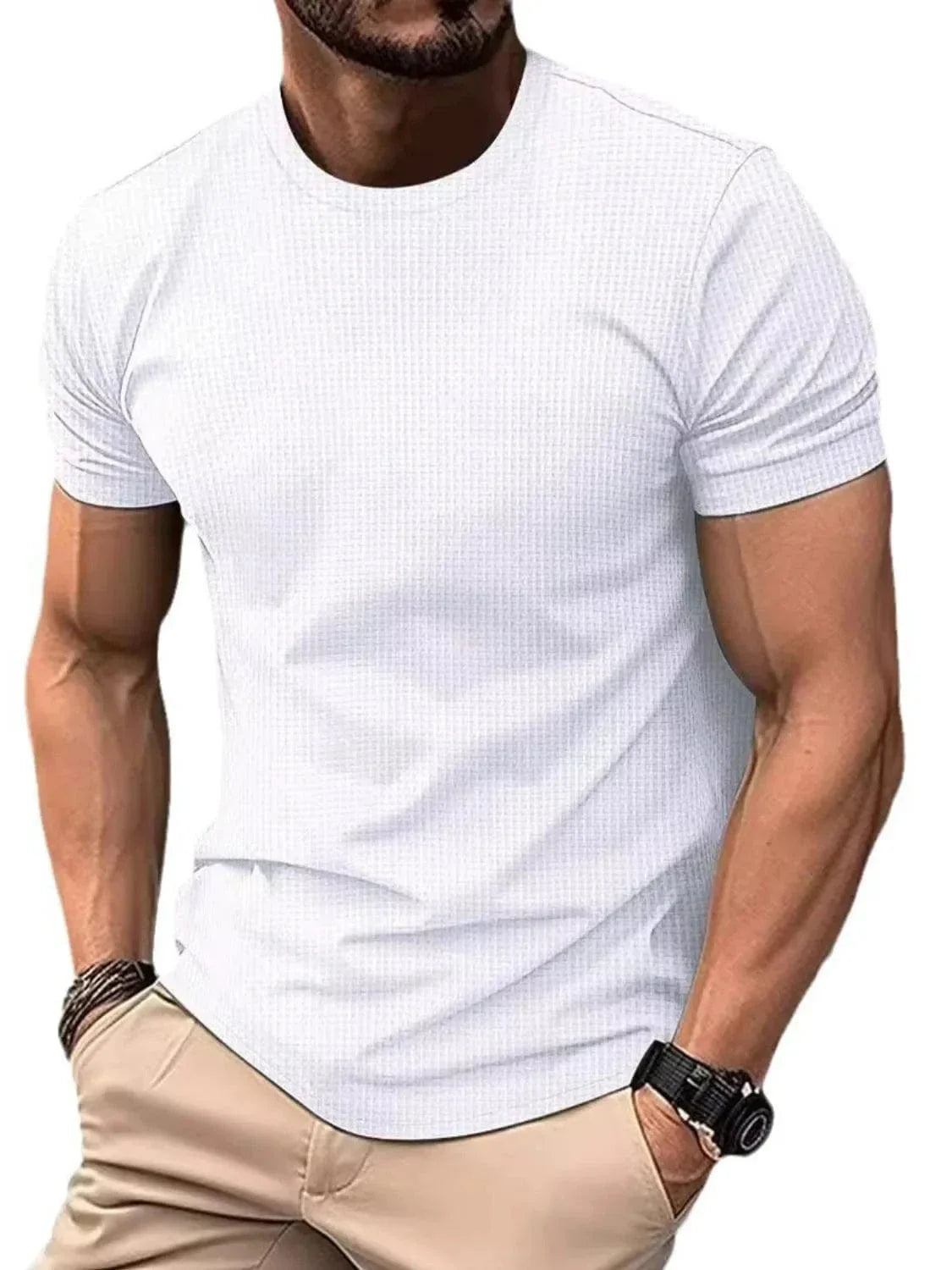Essential Round Neck Tee for Him Full Fit Range