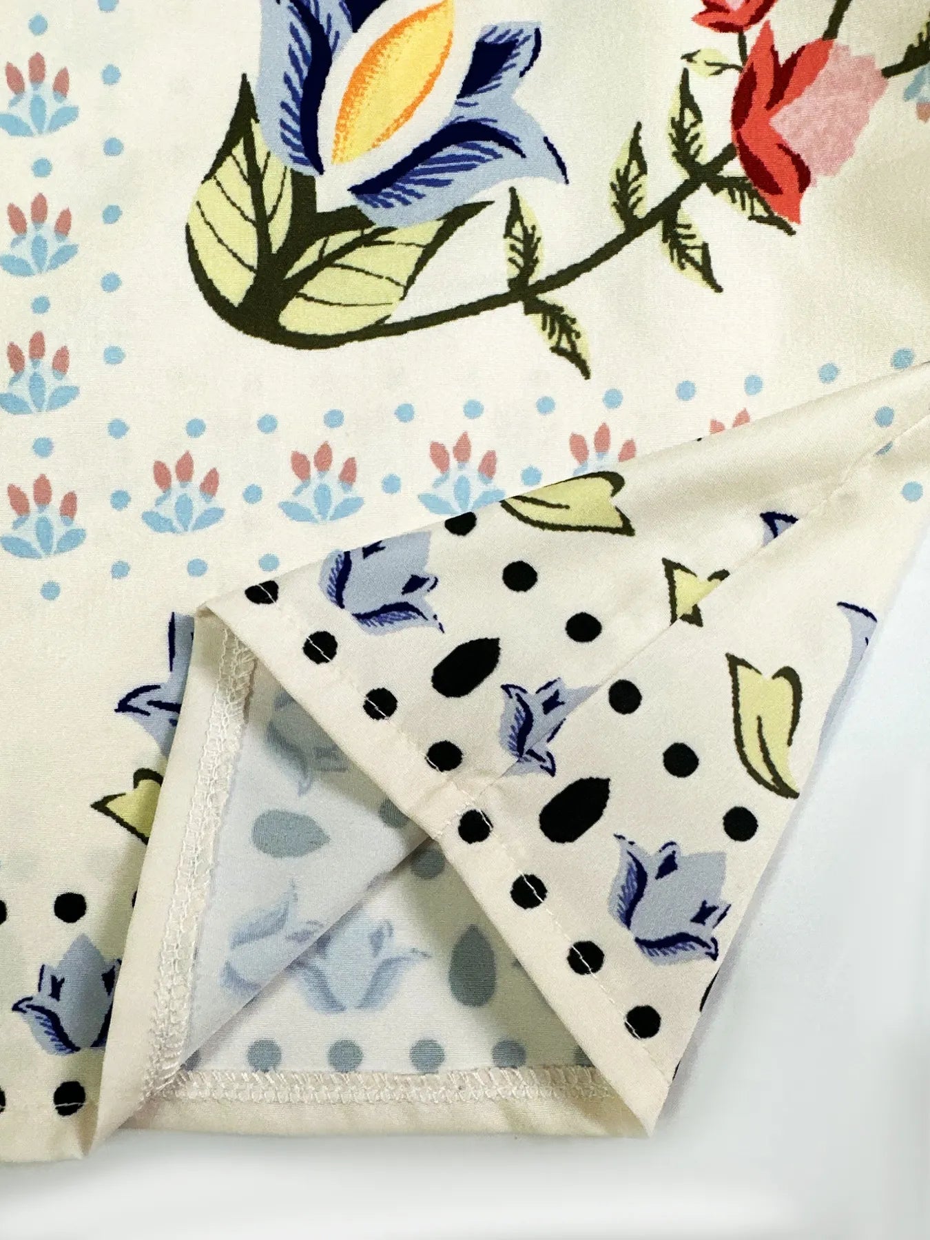 Printed Tie Front Short Sleeve Top and Pants Set