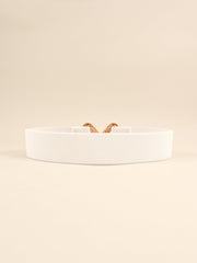 Geometric Buckle Elastic Wide Belt