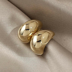 Half Moon Shaped Gold Drop Earrings