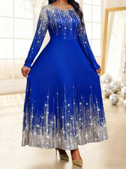 Plus Size Halbarm-Midikleider mit Strass