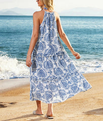 Unique Ethnic Floral Print Midi Dress