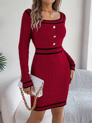 The Sweater Wraps Around The Skirt