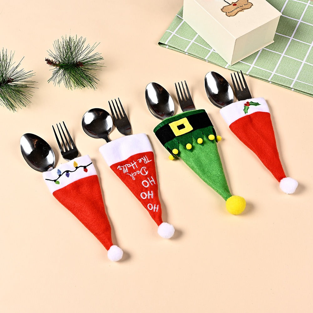Christmas Small Hat Knife And Fork Bag