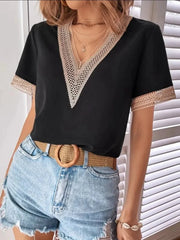 Island Muse Lace Accent Blouse