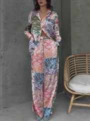 Camisa de manga larga con estampado étnico único