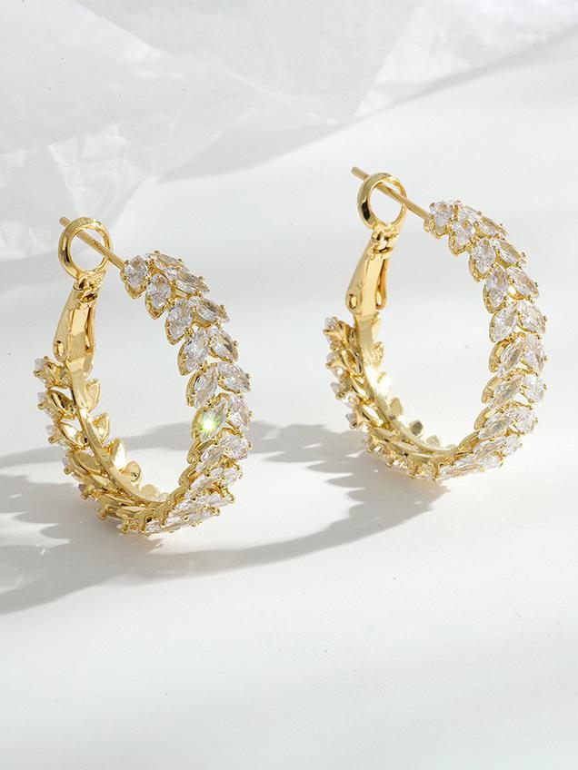 Wheat Ear Hoop Earrings