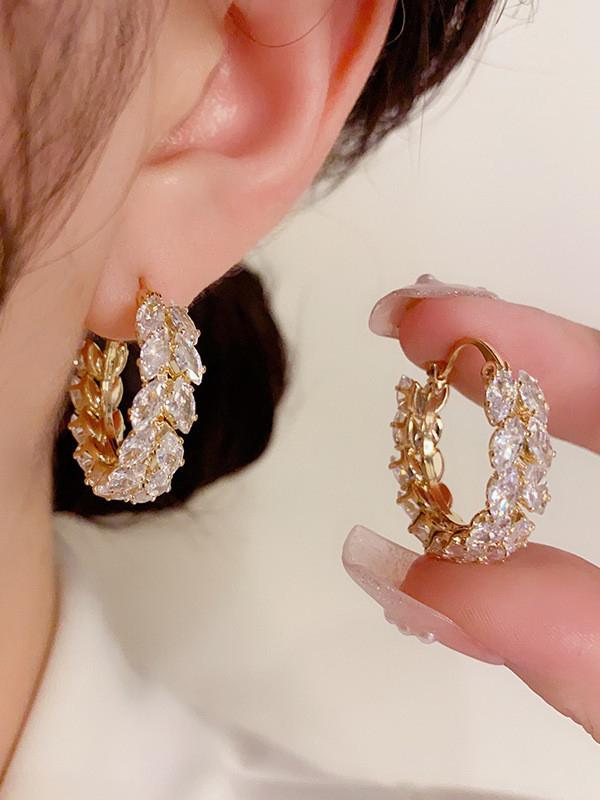 Wheat Ear Hoop Earrings