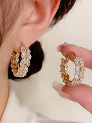 Wheat Ear Hoop Earrings