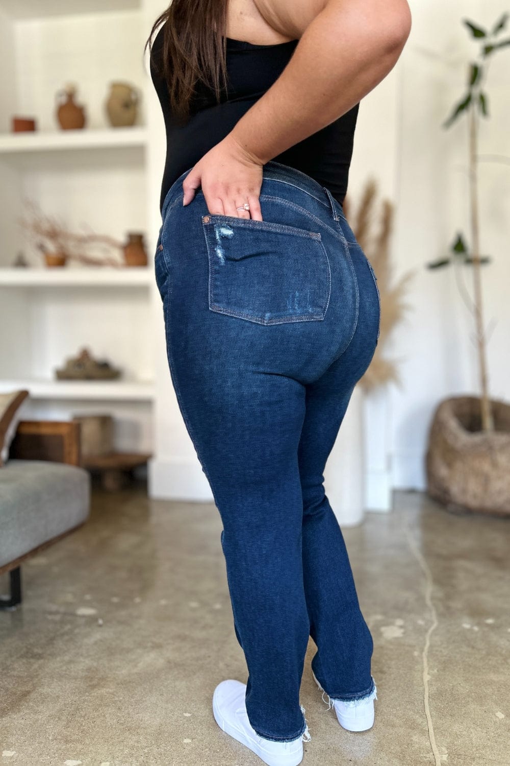 Judy Blue High Waist Rigid Straight Jeans
