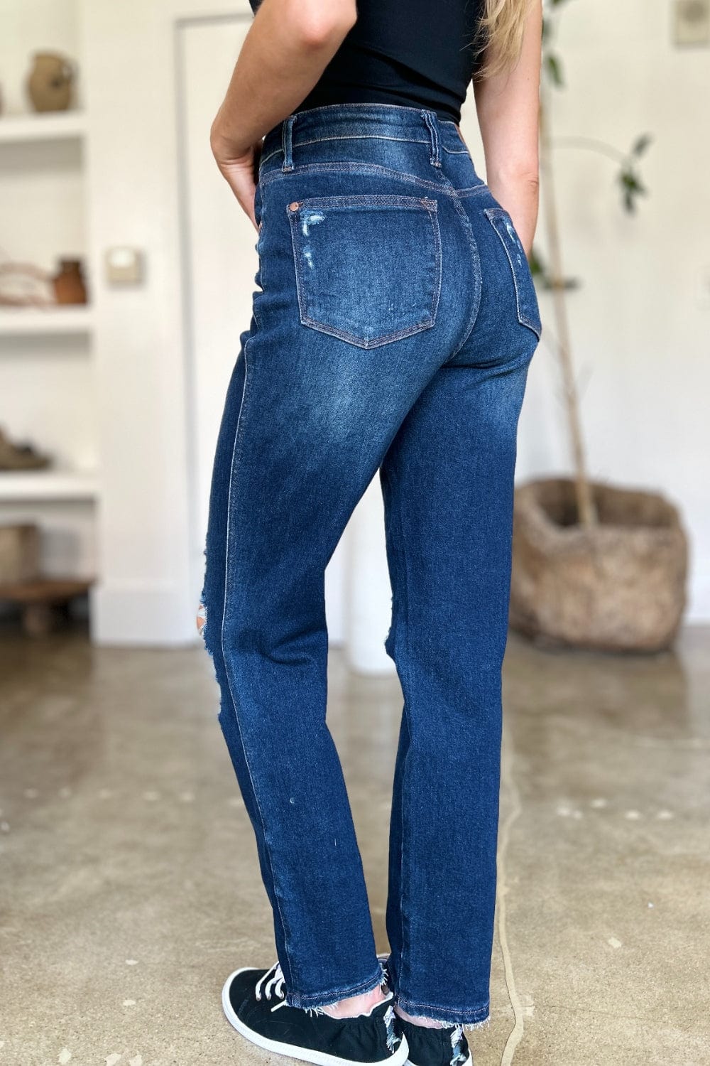 Judy Blue High Waist Rigid Straight Jeans