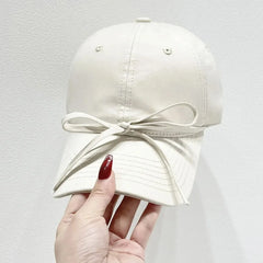 Minimalist Bow Accent Baseball Cap