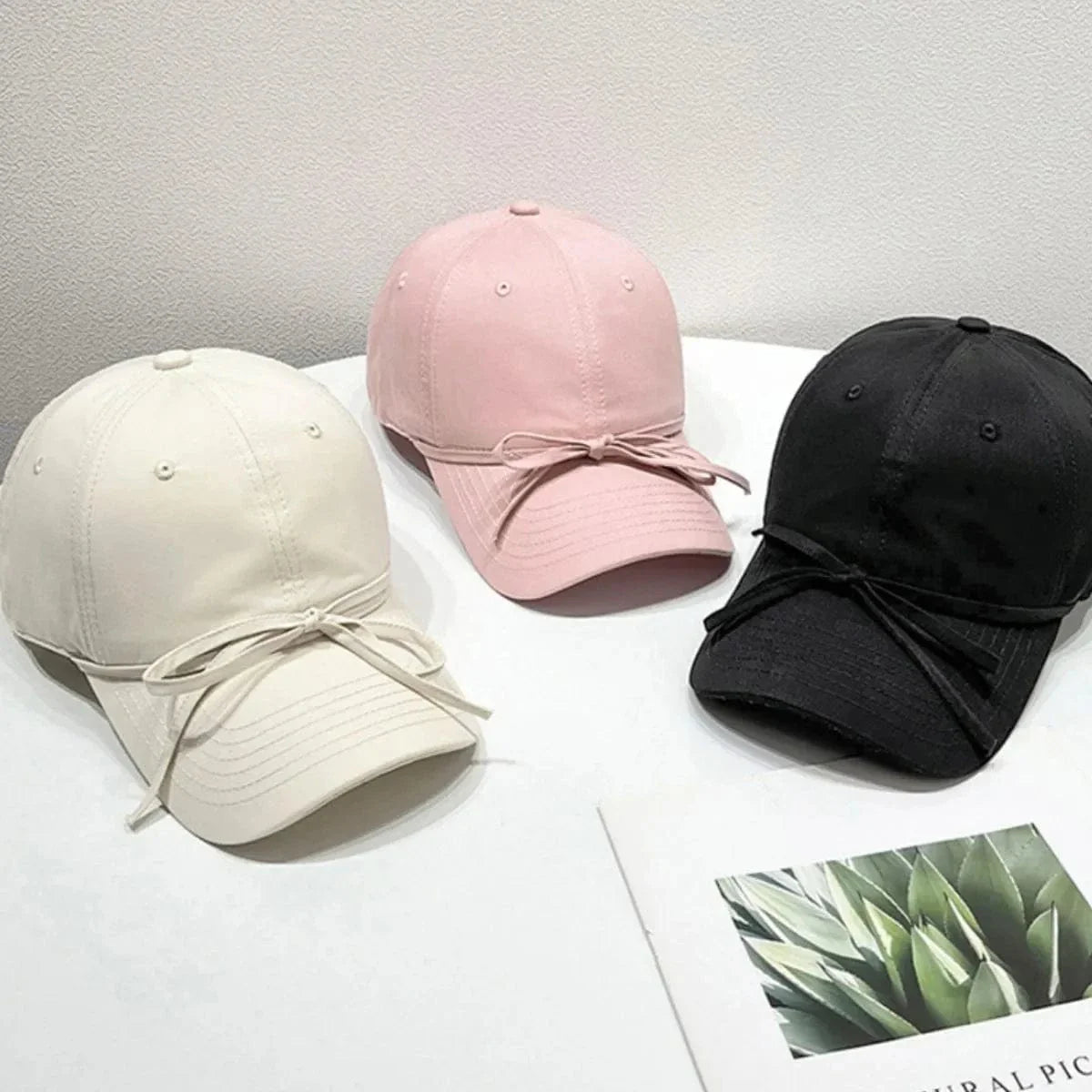 Minimalist Bow Accent Baseball Cap