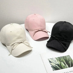 Minimalist Bow Accent Baseball Cap