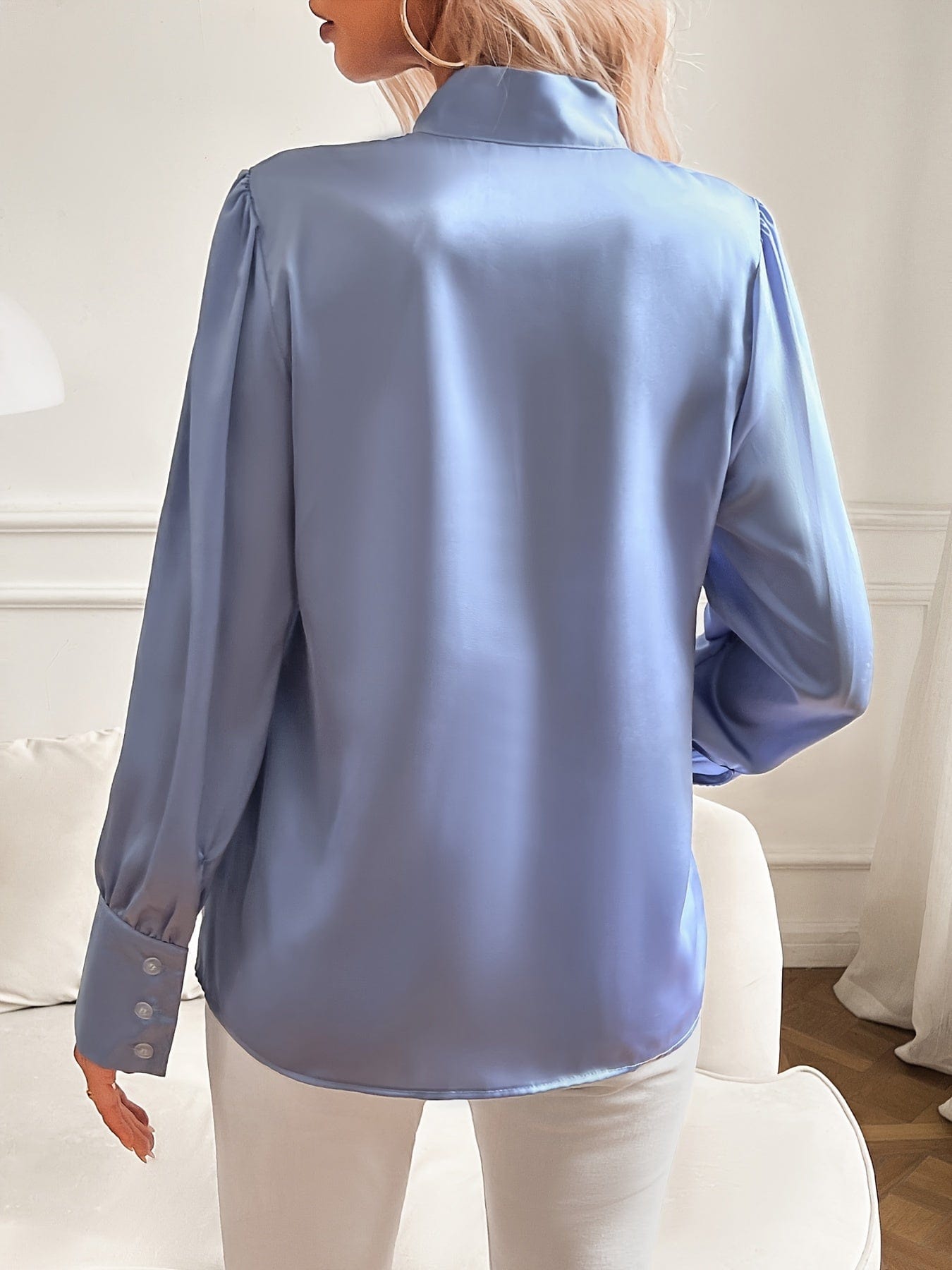 Modern Muse Bow Detail Satin Feel Blouse