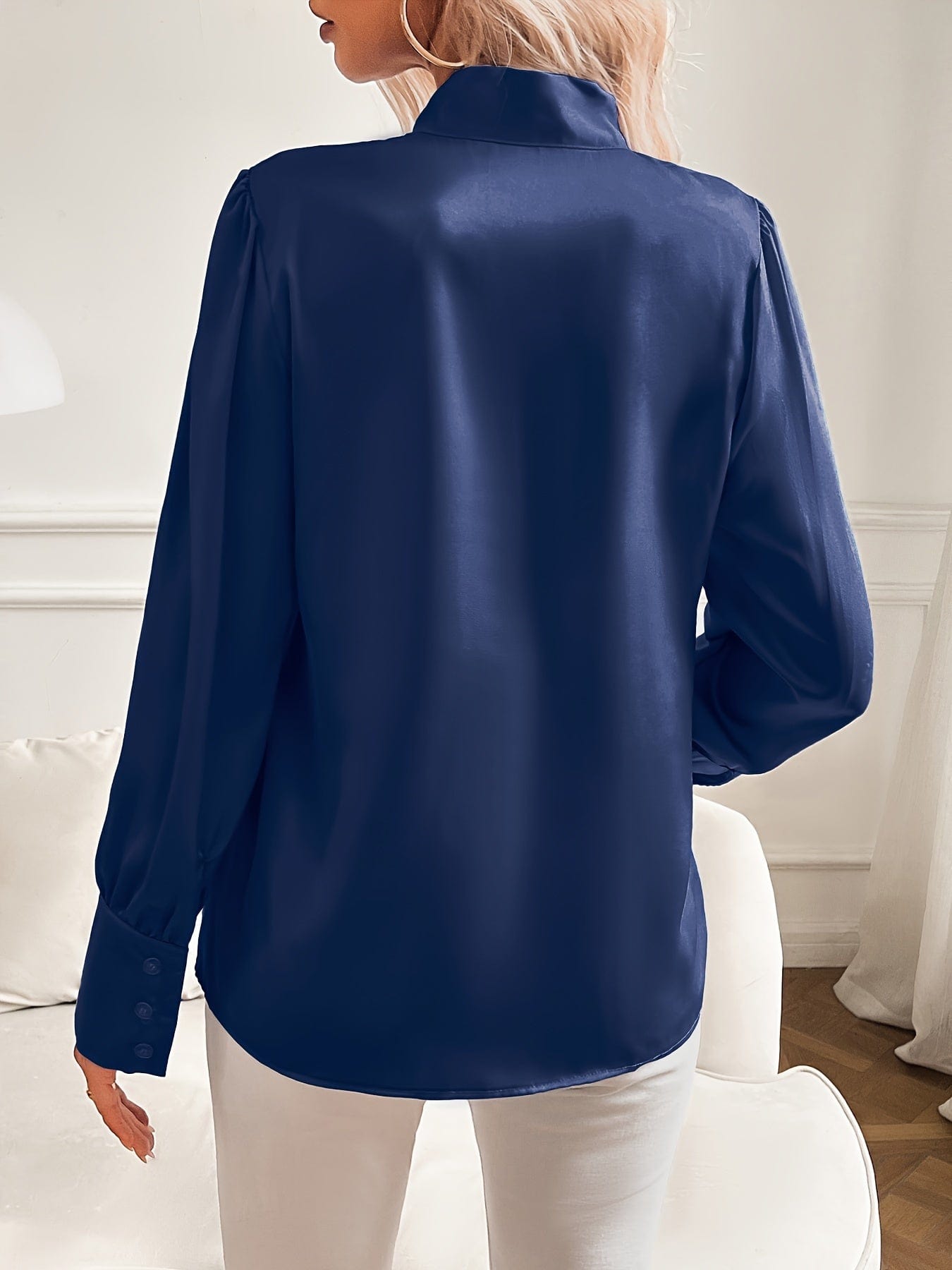 Modern Muse Bow Detail Satin Feel Blouse
