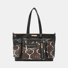 Nicole Lee Geometric Pattern Large Handbag