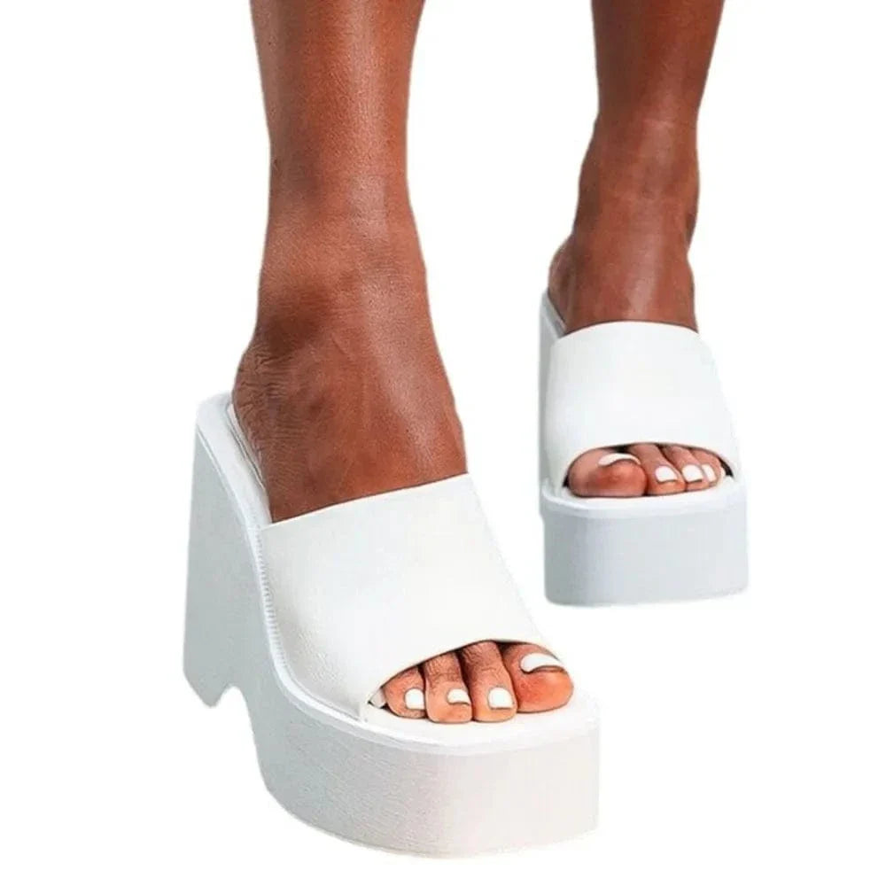 Open Toe Block Heels Sandals