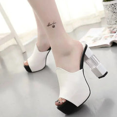 Open Toe Block Heels Sandals