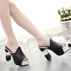 Open Toe Block Heels Sandals