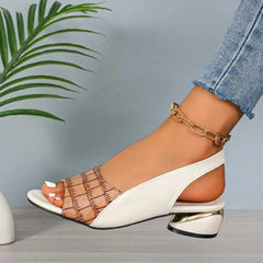 Peep Toe Block Heels Sandals