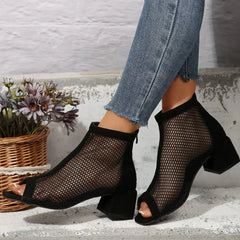 Peep Toe Block Heels Sandals