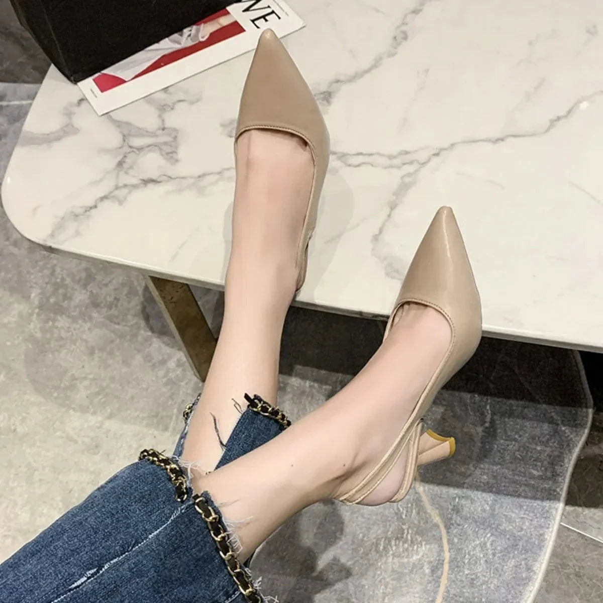 Point Toe Kitten Heels Pumps