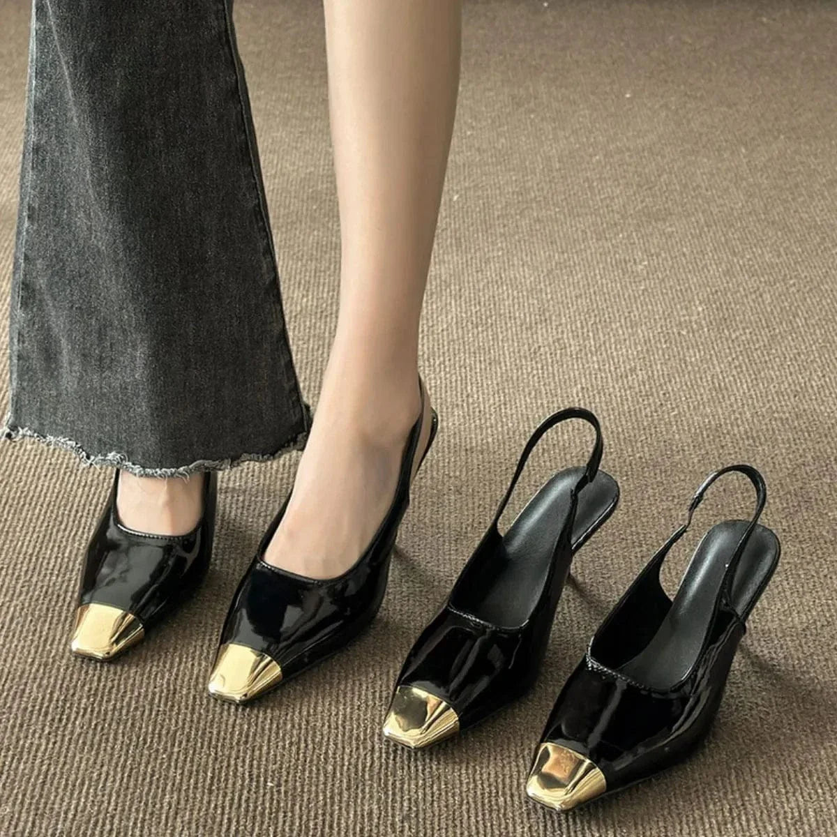Point Toe Kitten Heels Pumps