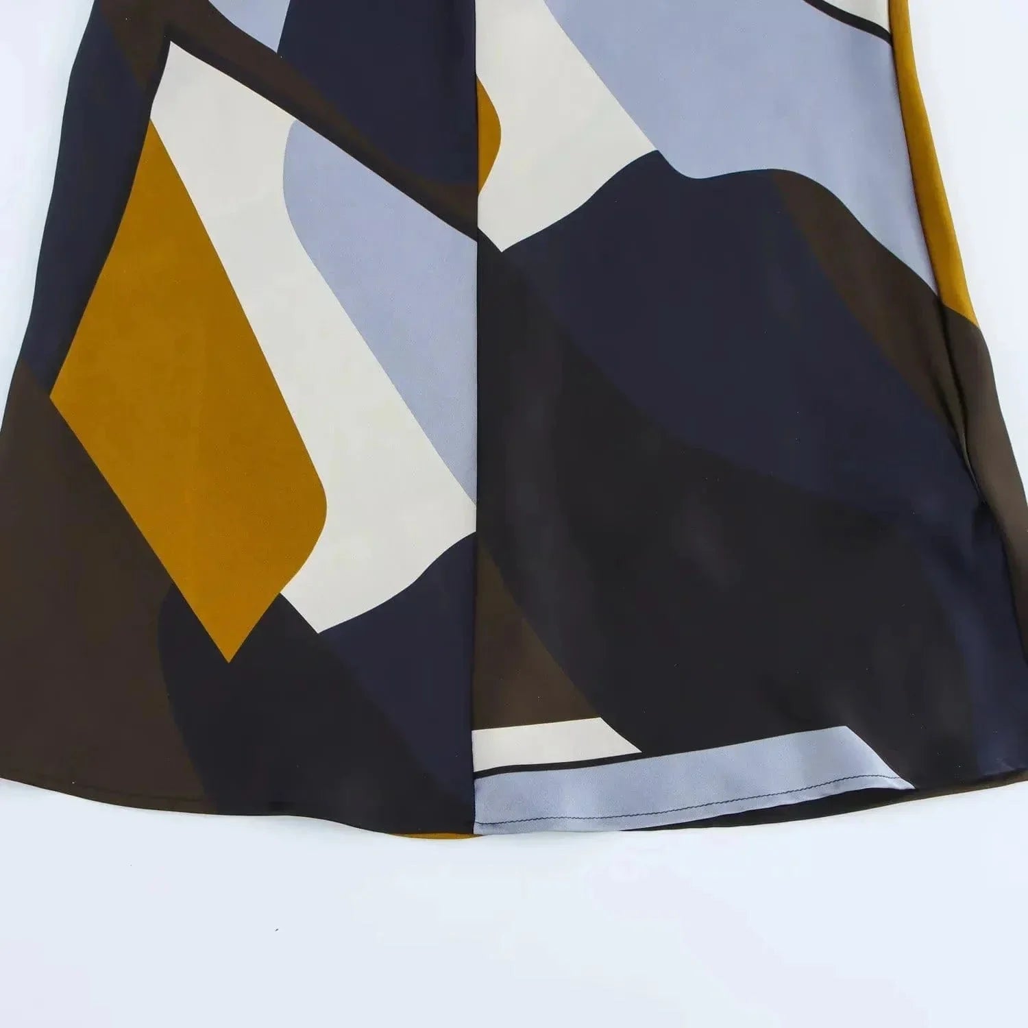 Satin Feel Printed Midi Dress