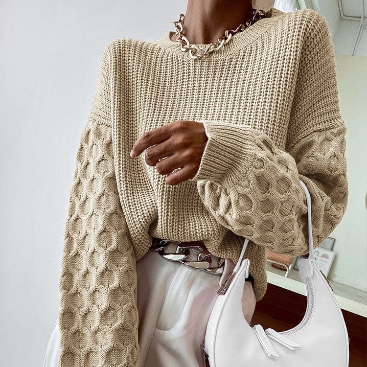 Honeycomb Knitted Sweater