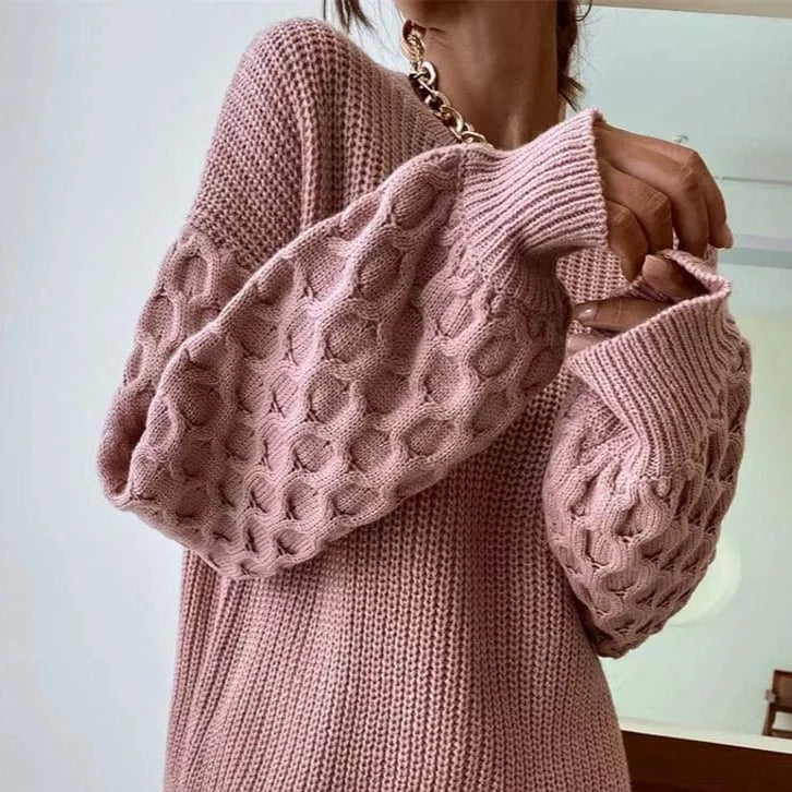 Honeycomb Knitted Sweater