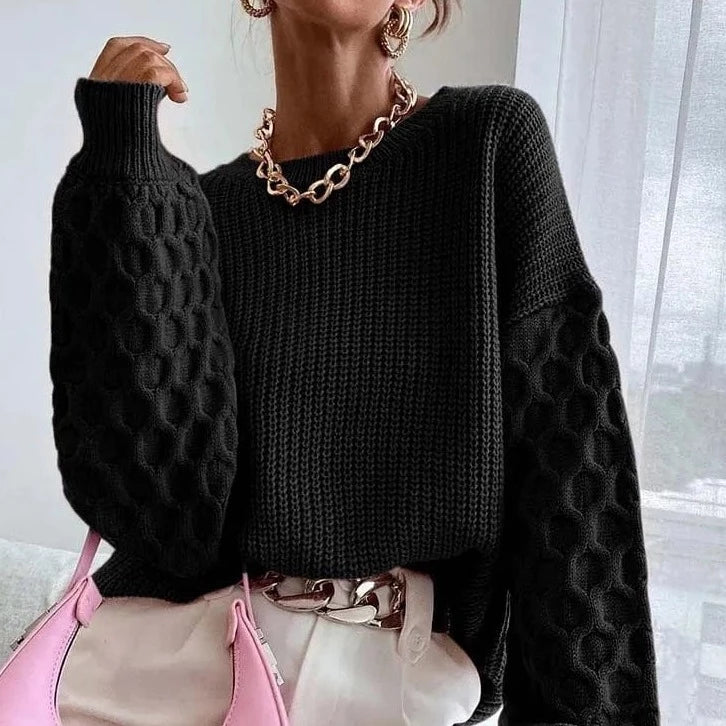 Honeycomb Knitted Sweater