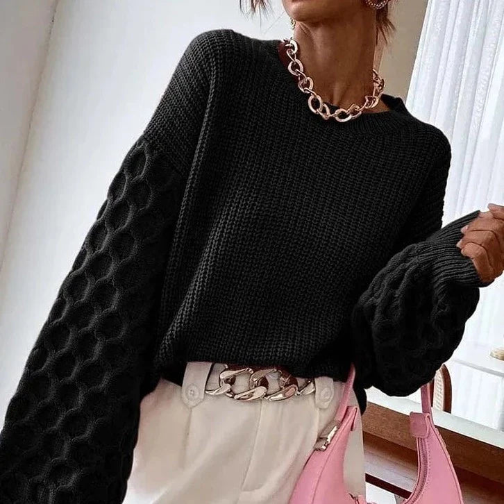 Honeycomb Knitted Sweater