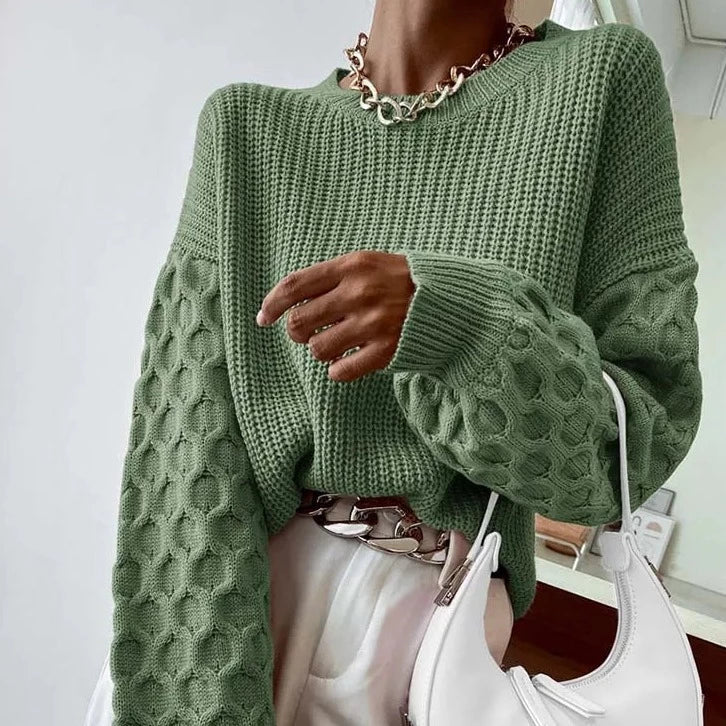Honeycomb Knitted Sweater