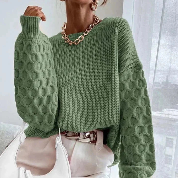 Honeycomb Knitted Sweater