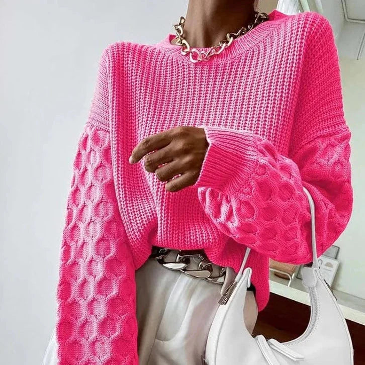 Honeycomb Knitted Sweater