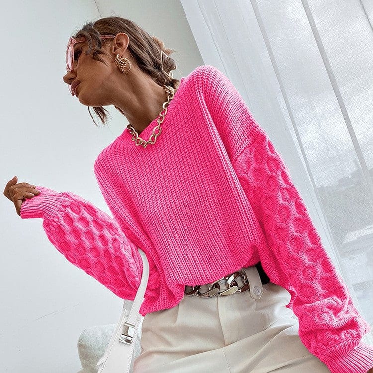 Honeycomb Knitted Sweater