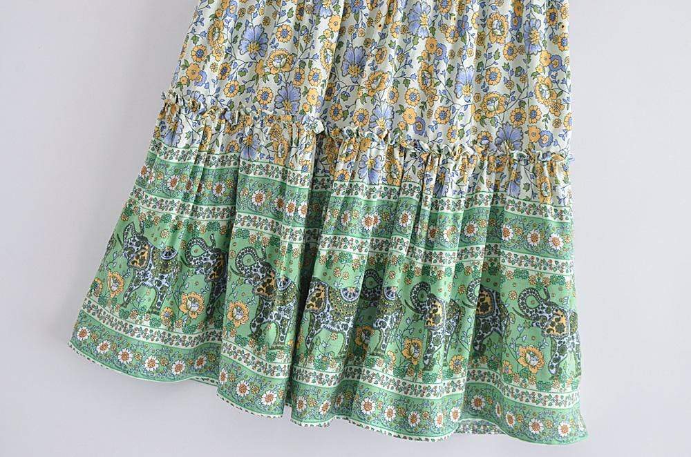 Boho Floral Mini Skirt
