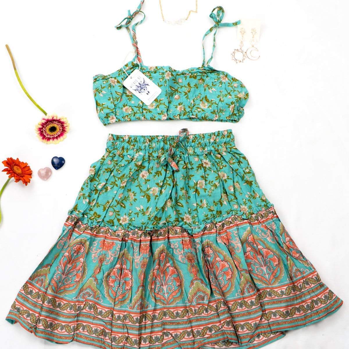 Boho Floral Two Piece Set