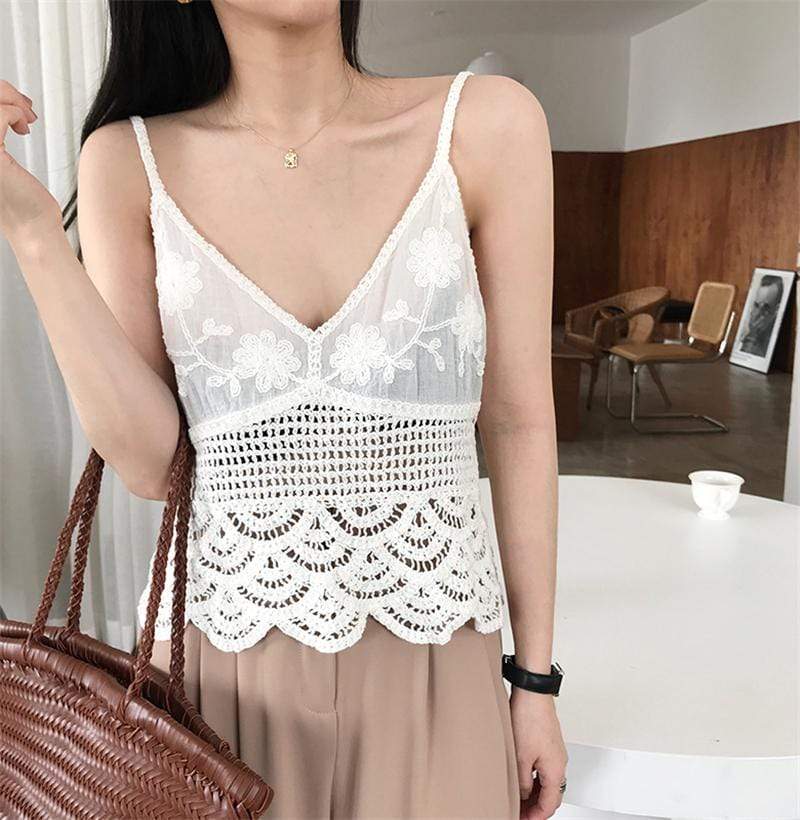 Brunhilde Hollow Out Crop Top