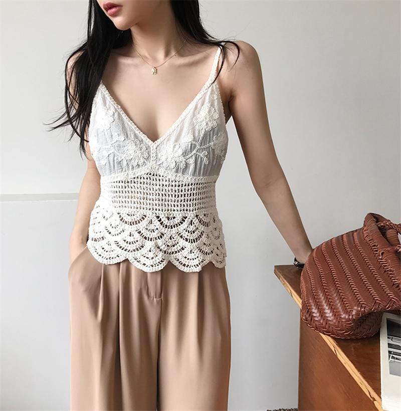 Brunhilde Hollow Out Crop Top