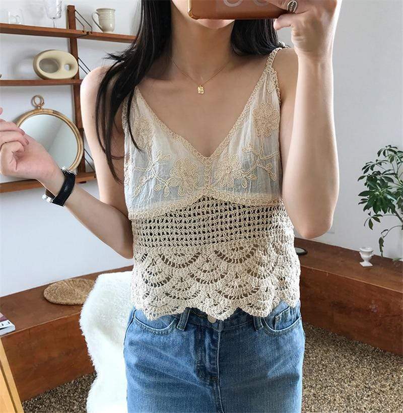 Brunhilde Hollow Out Crop Top