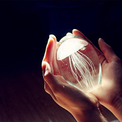 Glow Jellyfish Crystal Glass Decor