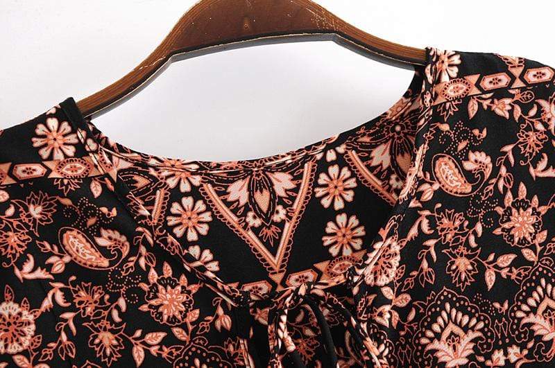 Ethnic Floral Maxi Dress