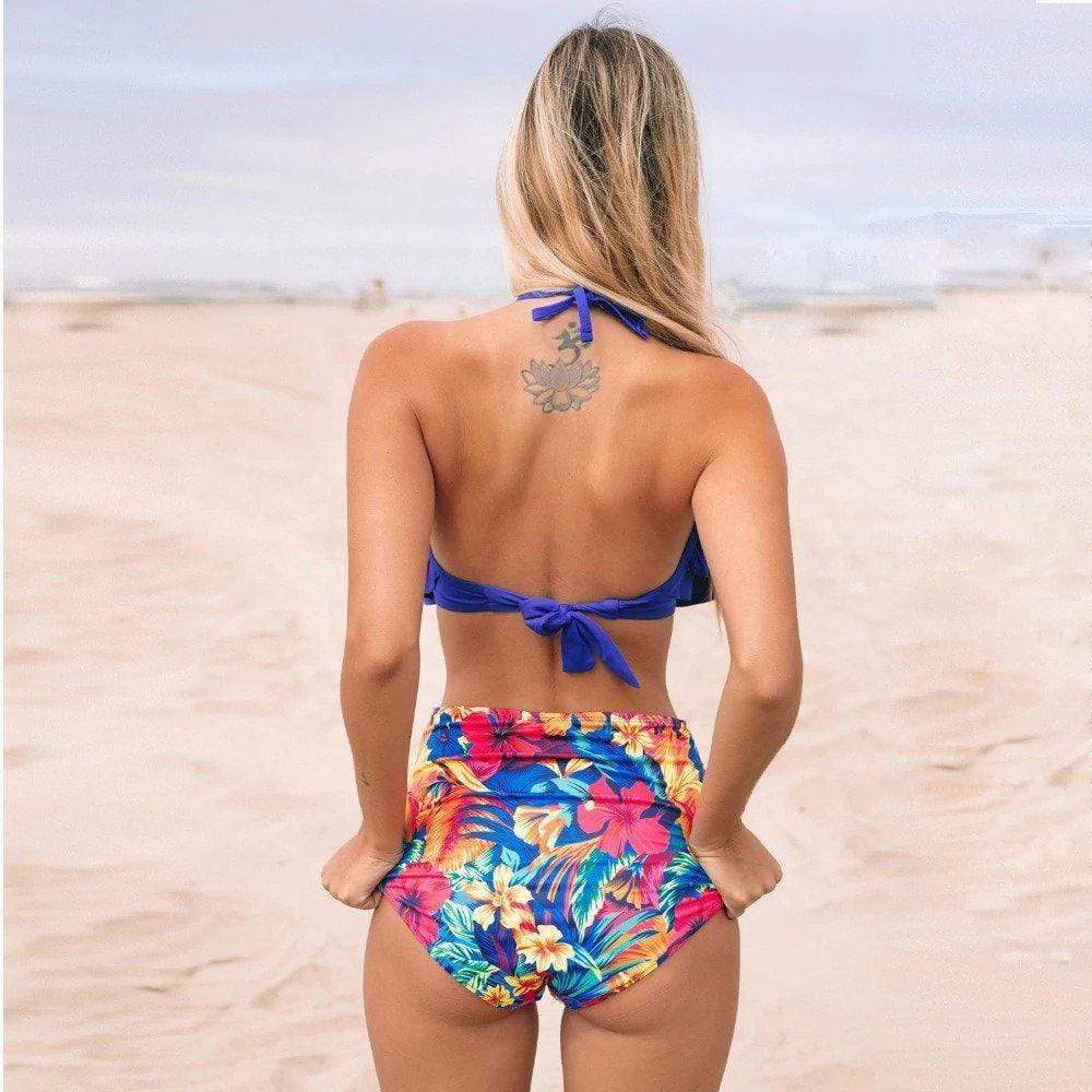 Evie Floral High Waist Bikini Set